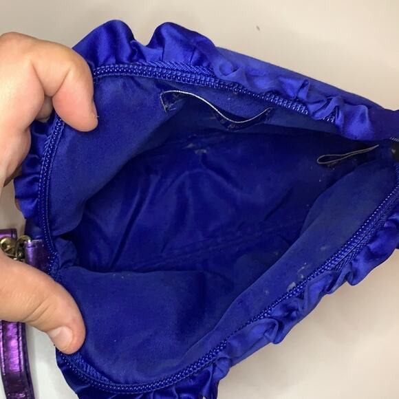 Victoria’s Secret Wristlet Blue Small Pouch with Sparkle - Picture 5 of 11